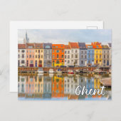 Hallo aus Gent, Belgien Postkarte (Vorne/Hinten)