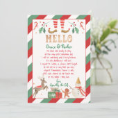 Hallo aus Ihrem Elf-Brief Willkommensbrief Einladung (Stehend Vorderseite)
