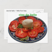 Hallo aus Italien Postkarte (Vorne/Hinten)