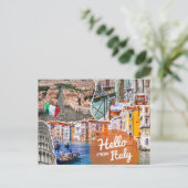 Hallo aus Italien Postkarte (Stehend Vorderseite)