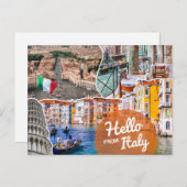 Hallo aus Italien Postkarte (Vorne/Hinten)