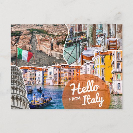 Hallo aus Italien Postkarte (Vorderseite)