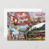 Hallo aus Japan Postkarte (Vorne/Hinten)