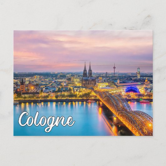 Hallo aus Köln, Deutschland Postkarte (Vorderseite)