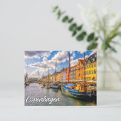 Hallo aus Kopenhagen, Dänemark Postkarte (Stehend Vorderseite)