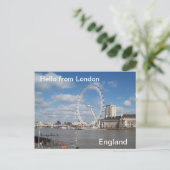 Hallo aus London Postkarte (Stehend Vorderseite)