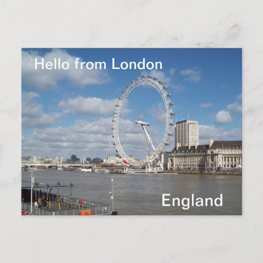 Hallo aus London Postkarte (Vorderseite)