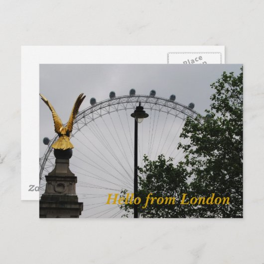 Hallo aus London Postkarte (Vorne/Hinten)
