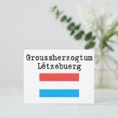 Hallo aus Luxemburg Postkarte (Stehend Vorderseite)