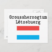 Hallo aus Luxemburg Postkarte (Vorne/Hinten)