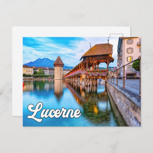 Hallo aus Luzern, Schweiz Postkarte (Vorne/Hinten)