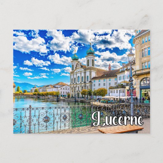 Hallo aus Luzern, Schweiz Postkarte (Vorderseite)