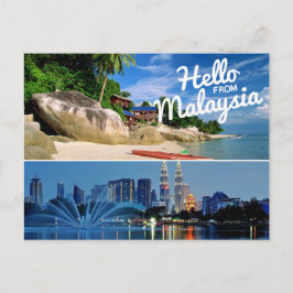 Hallo aus Malaysia Postkarte