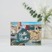Hallo aus Malta Postkarte (Stehend Vorderseite)