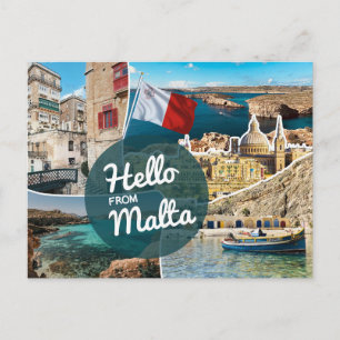 Hallo aus Malta Postkarte