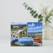 Hallo aus Neuseeland Postkarte (Stehend Vorderseite)