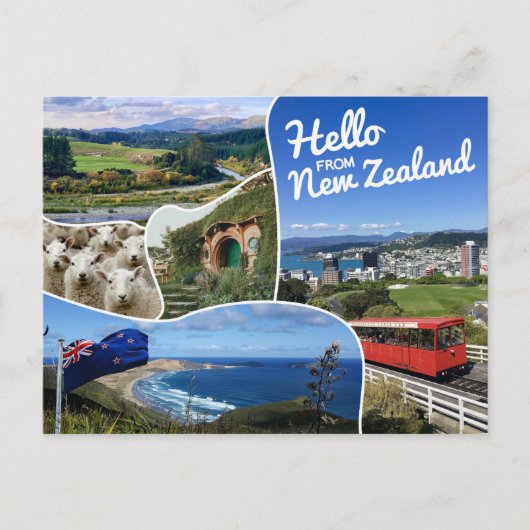 Hallo aus Neuseeland Postkarte (Vorderseite)