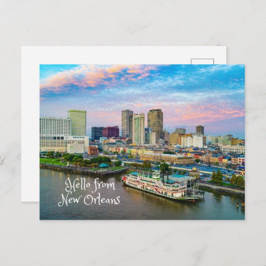 Hallo aus New Orleans City View Postkarte (Vorne/Hinten)