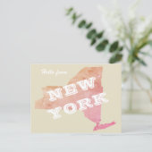 Hallo aus NEW YORK Postkarte (Stehend Vorderseite)