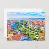 Hallo aus Nizza, Frankreich Postkarte (Vorne/Hinten)