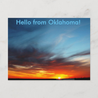 Hallo aus Oklahoms Postkarte