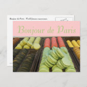 Hallo aus Paris Berühmte französische Makros Postkarte (Vorne/Hinten)