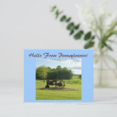 Hallo aus Pennsylvania! Postkarte (Stehend Vorderseite)