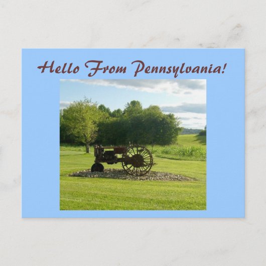 Hallo aus Pennsylvania! Postkarte (Vorderseite)