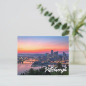 Hallo aus Pittsburgh, Pennsylvania Postkarte (Stehend Vorderseite)