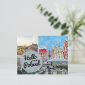 Hallo aus Polen Postkarte (Stehend Vorderseite)