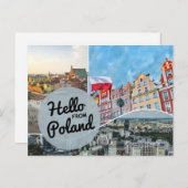 Hallo aus Polen Postkarte (Vorne/Hinten)