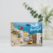 Hallo aus Portugal Postkarte (Stehend Vorderseite)