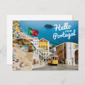 Hallo aus Portugal Postkarte (Vorne/Hinten)