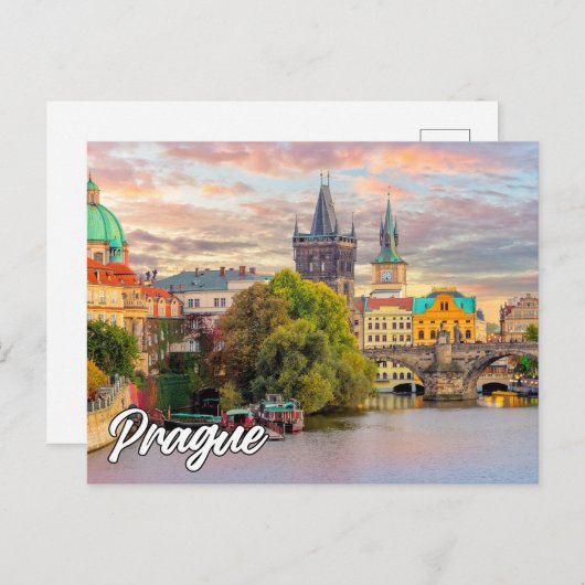 Hallo aus Prag, Tschechien Postkarte (Vorne/Hinten)