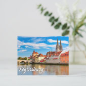 Hallo aus Regensburg, Deutschland Postkarte (Stehend Vorderseite)