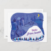 Hallo aus Seattle Postkarte (Vorne/Hinten)