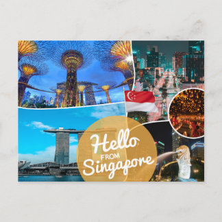 Hallo aus Singapur Postkarte