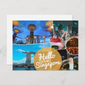 Hallo aus Singapur Postkarte (Vorne/Hinten)