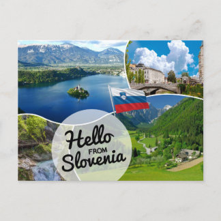Hallo aus Slowenien Postkarte