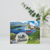 Hallo aus Slowenien Postkarte (Stehend Vorderseite)