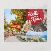 Hallo aus Spanien Postkarte (Vorderseite)