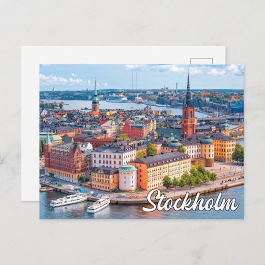 Hallo aus Stockholm, Schweden Postkarte (Vorne/Hinten)