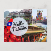 Hallo aus Taiwan Feiertagspostkarte (Vorderseite)