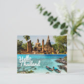 Hallo aus Thailand Postkarte (Stehend Vorderseite)