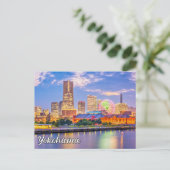 Hallo aus Yokohama, Japan Postkarte (Stehend Vorderseite)