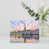 Hallo aus Zürich, Schweiz Postkarte (Stehend Vorderseite)