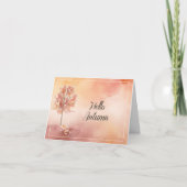 Hallo Autumn Aquarellkarte Dankeskarte (Vorderseite)