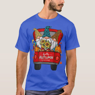 Hallo Autumn Gnomes Pumpkin Truck Herbstlaub als T-Shirt