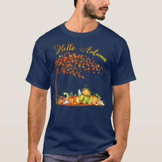 Hallo Autumn Hello Fall Pumpkin Fall Lover Thanksg T-Shirt