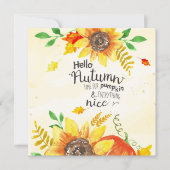 Hallo Autumn Holiday Card Feiertagskarte (Vorderseite)